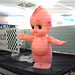 big baby doll in supermarket