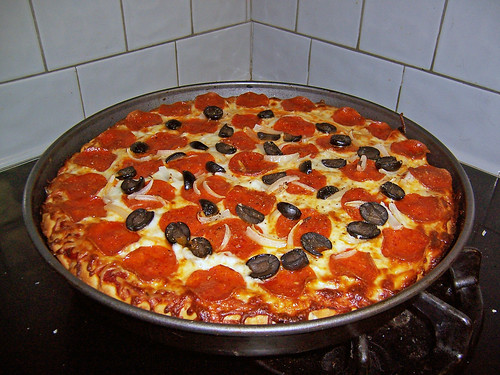 Deep dish pizza
