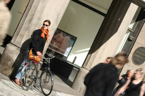 Lady with Bike, Waiting