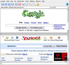 Yahoo copying Google's Doodle style