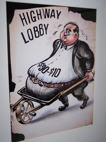 Highway Lobby, drawing by Sammie Abbot, Emergency Committee on the Transportation Crisis