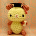 Amigurumi Graduation Bear with cap and diploma