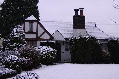 Snow White's Cottage in the Snow