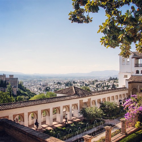 2012     #Travel #Memories #Throwback #2012 #Autumn #Granada #Spain    ...    ... #Alhambra #Palace #Garden #Town #Landscape #View #Tree #Flower ©  Jude Lee