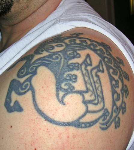 Tribal shoulder tattoos are very ancient art forms and its history stretches