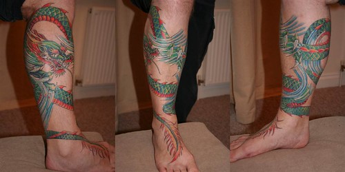 Tagged with tattoo, dragon, leg, jonlaw .