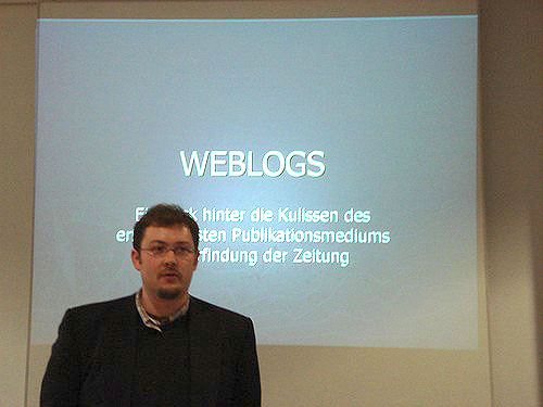 Vortrag über Blogs - Sven
