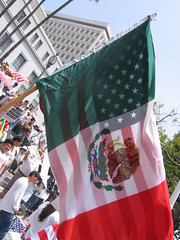 American & Mexican Flag