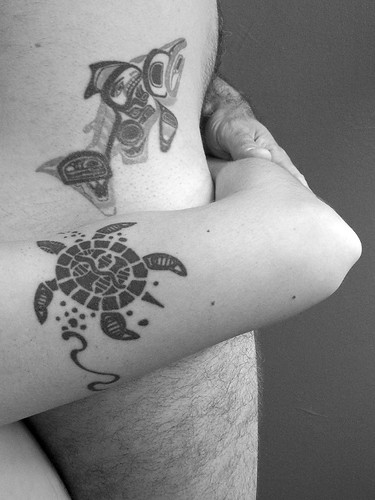 Dolphin and Turtle Tattoo