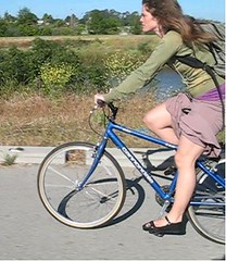 Cyclist in Santa Cruz California