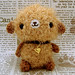 Amigurumi Golden puppy dog with collar and heart charm