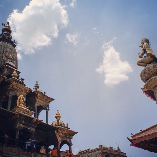   ... 2009   ... #Travel #Memories #2009 #Patan #Kathmandu #Nepal    ...     #Temple #Statue #Pagoda #Sky #Cloud ©  Jude Lee