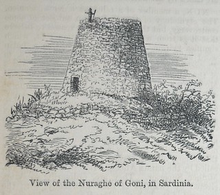 The Nuraghe of Goni, Sardindia - Chambers Encylopedia 1868