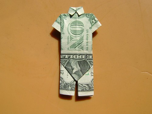 dollar bill origami shirt. shirt one ill origami