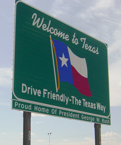 Welcome to Texas sign, I-10 2011
