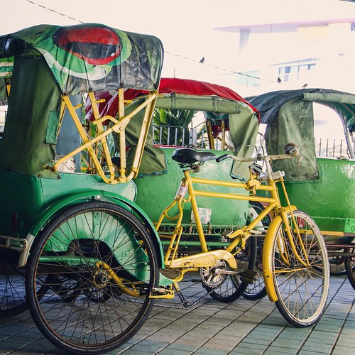    ...     #Travel #Memories #Throwback #Winter #Macau #China        ... #Yellow #Bicycle #Green #Rickshaw ©  Jude Lee