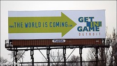 Billboard promoting the Super Bowl, Detroit