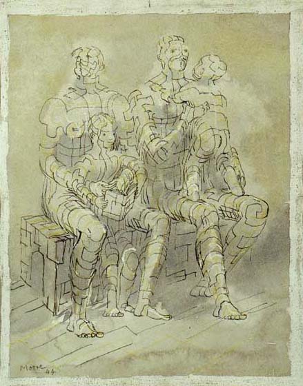 "Family Group 1944" by Henry Moore, private collection, USA