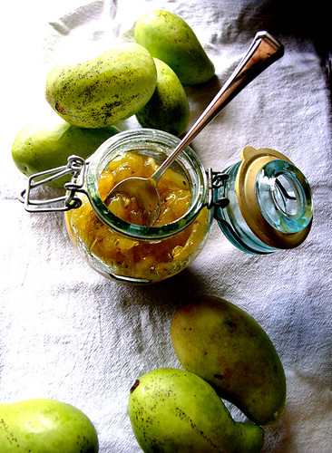 green mango chutney by chotda.