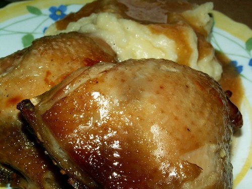 roast chicken with mashed potato