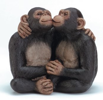kissing chimps