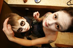 jack skellington and the corpse bride apply their halloween costume makeup - _MG_8867.JPG - by sean dreilinger