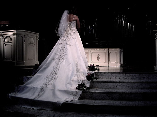 The Unknown Bride With Her Wedding Dress