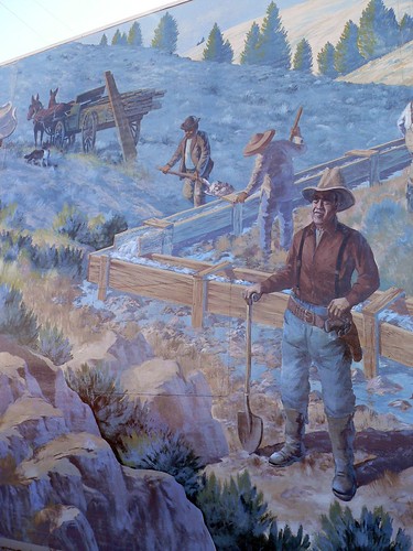 pioneers on oregon trail. Oregon Trail Mural Detail by