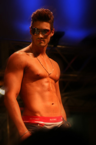 shirtless sexy indian male model hot hunk on the stage
