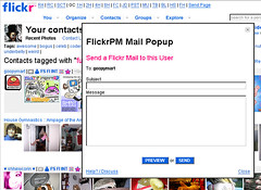 Flickr PM adds useful links next to usernames