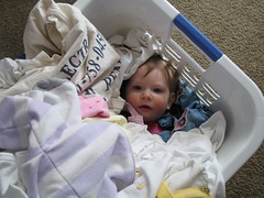 Meg in Laundry Basket