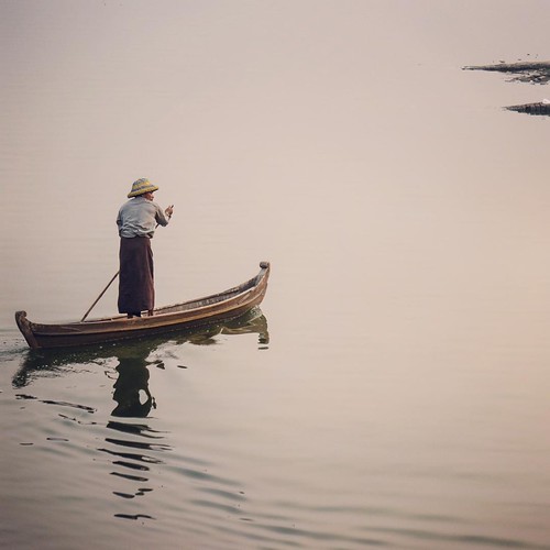 2013 5     #Travel #Memories #Throwback #2013 #May #Mandalay #Myanmar      #River #Boat #Boatman #Oarsman #Reflection ©  Jude Lee