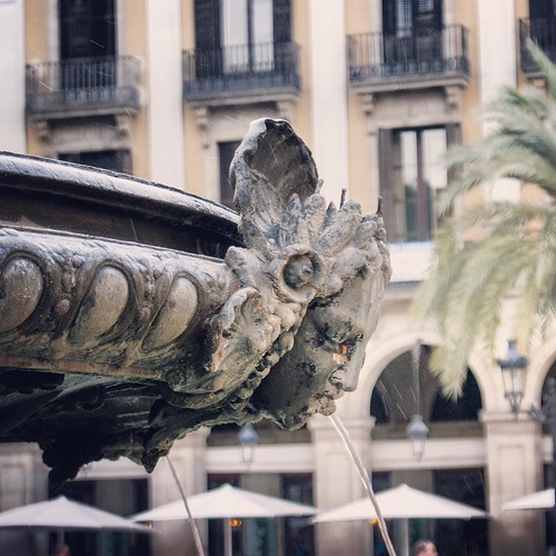 2012     #Travel #Memories #Throwback #2012 #Autumn #Barcelona #Spain      #Rambla #Street #Plaza #Square #Fountain #Sculpture ©  Jude Lee