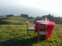 Engagement Dinner table on Mt.Tam