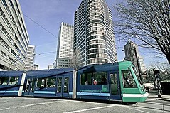 Portland Streetcar in River Place