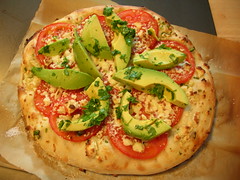 Fresh Tomato Pizza with Avocado