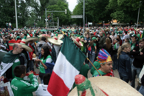 Crowds entering the stadium