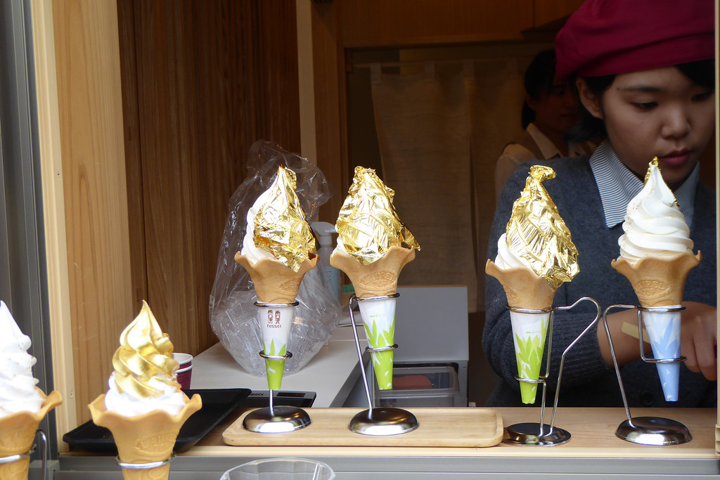 Golden ice cream