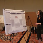 Student presents her research.