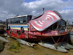 Its a bus. Its a boat. Its a er er . . . .