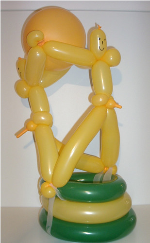 World Cup Trophy made from Balloons (wooden spoon prize)