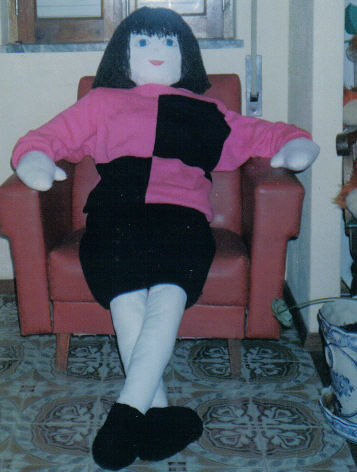 boneca de tamanho real de pessoa em tecido vestida de malha por marydoll1969.