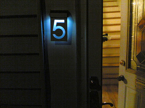 solar powered house numbers. I just installed this number