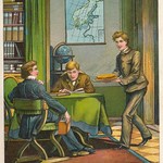 Jugend garten laube 1905  kleurenlitho  c