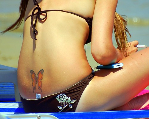 Butterfly Tattoo in the sexy woman