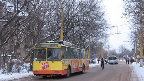 Tula trolleybus 7 AKSM-101M build 1998, withdrawn 2015 ©  trolleway