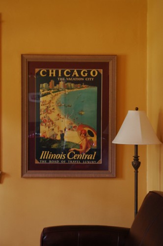 I matted and framed my cool Chicago poster! Yeah!