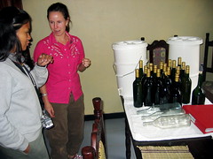 Julie explaining how to make mead from honey