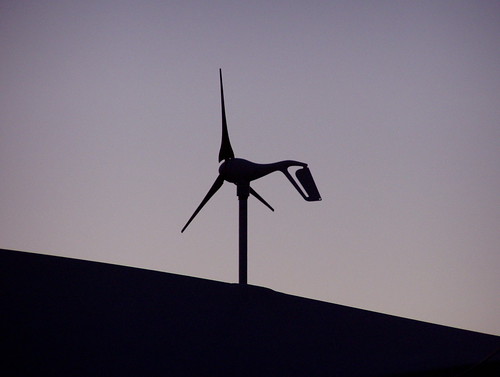 Small wind turbine @ sunset