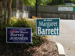 Campaign sign for Margaret Barrett by lordsutch on Flickr!